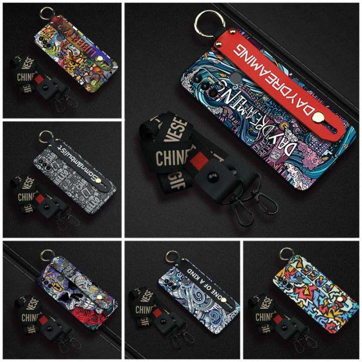 new-wristband-phone-case-for-tecno-spark-7-spark7t-cover-armor-case-kickstand-anti-dust-cute-phone-holder-back-cover