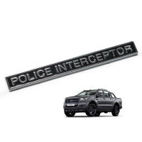 iBarod Logo โลโก้ติดท้ายรถ ติดข้างรถ "POLICE INTERCEPTOR" สีดำ สำหรับ Ford All Model ปี 2000-2018