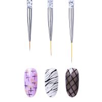 3Pcs/Lot Acrylic Liner Brush Set Mixed Sizes Drawing Painting Flowers Lines Fine Details Marble Handle Nail Art Gel Pen Artist Brushes Tools