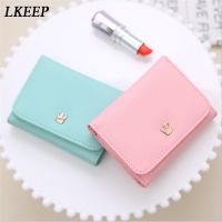 Wallet Women 2019 Lady Short Women Wallets Crown Decorated Mini Money Purses Small Fold PU Leather Female Coin Purse Card Holder