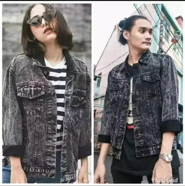 jaket jeans black wash