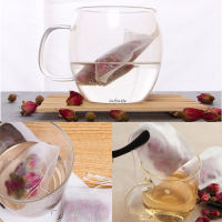 (ขนาด 7 X 9 cm.) infinite Tea Bag 100 pcs. ถุงใส่ชา ถุงกรองชา พร้อมเชือกหูรูด 100 ชิ้น (White)