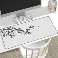 ◕ Japanese style Gaming Mouse Pad Pink Sakura Mousepads Black White XXL Large Desk Mat Torii Art Mouse Mats Rugs for Laptop Gamer