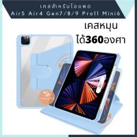 เคสสำหรับ ไอแพด Air5 Air4 Pro11 Gen 7 Gen9 Gen5 Pro12.9 "รุ่นหมุนได้ 360องศา" พร้อมส่งในไทย