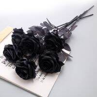 【hot】✒✚  5pcs Artificial Bouquet Horror Gothic Dark Fake Flowers