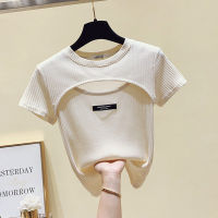 Korean Tshirt Women Short Sleeve Sexy Tops Summer Fashion Slim Plain T Shirt Casual Round Neck Tee