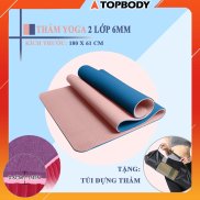 Thảm tập YOGA, GYM 2 lớp 6 mm cao cấp