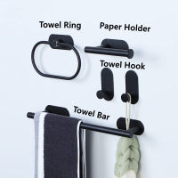 Oval Towel Ring Stainless Steel Wall Mounted Toilet Paper Towels Holder Clothes Hook No Drilling Bathroom Accessories Sets