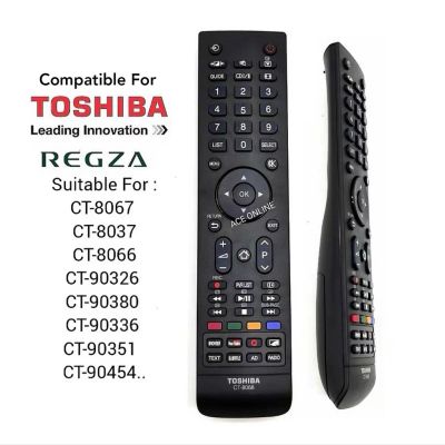 เปลี่ยนสำหรับ Toshiba Lcdledsmart รีโมทคอนล CT8068ใช้งานร่วมกับ CT-8067 CT-8037 CT-90326 CT-90380 ..