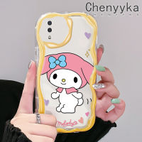 Chenyyka เคส A10 M11 A11ลายการ์ตูนน่ารักสีชมพูเมโลดี้เนื้อครีมลายคลื่นขอบเคสโทรศัพท์โปร่งใสมีในสต็อกเหมาะสำหรับเด็กชายและเด็กหญิงเคสซิลิโคนอ่อนชัดเจนกันกระแทก