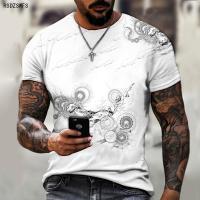 Summer trend art mens t-shirt 3d printing fashion sports o-neck oversized casual t-shirt quick-drying breathable short sleeve