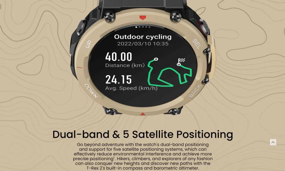 READY STOCKS] AMAZFIT T-REX 2 (Dual-band & 5 Satellite Positioning, Ultra-low  Temperature Operation, Route Import & Real-time Navigation, Military-grade  Toughness, 24-day Battery Life) Smartwatch with 1 Year Warranty
