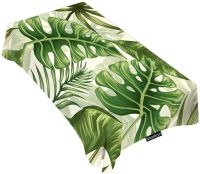 [HOT ZEXKLIOALQAQ 529] Tropical Leaves Floral Green Art Tablecloth Table Cover For Dining/bbq/Picnic