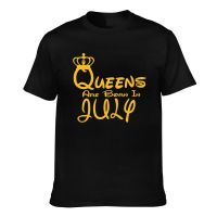 Custom Printing Queens Are Born In July Tshirts Mens Gifts