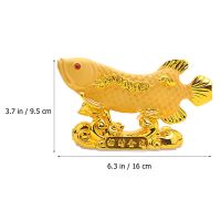 Fish Statue Wealth Shui Feng Chinese Figurine Ornament Arowana Decor Fortune Car Sculpture Golden Animal Money Figurines Dragon