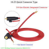 WP9 WP17 TIG Welding Torch Gas-Electric Integrated Red Hose Cable Wires 58 Quick Connector 3.8M 35-50 Euro Connector 12.47Ft