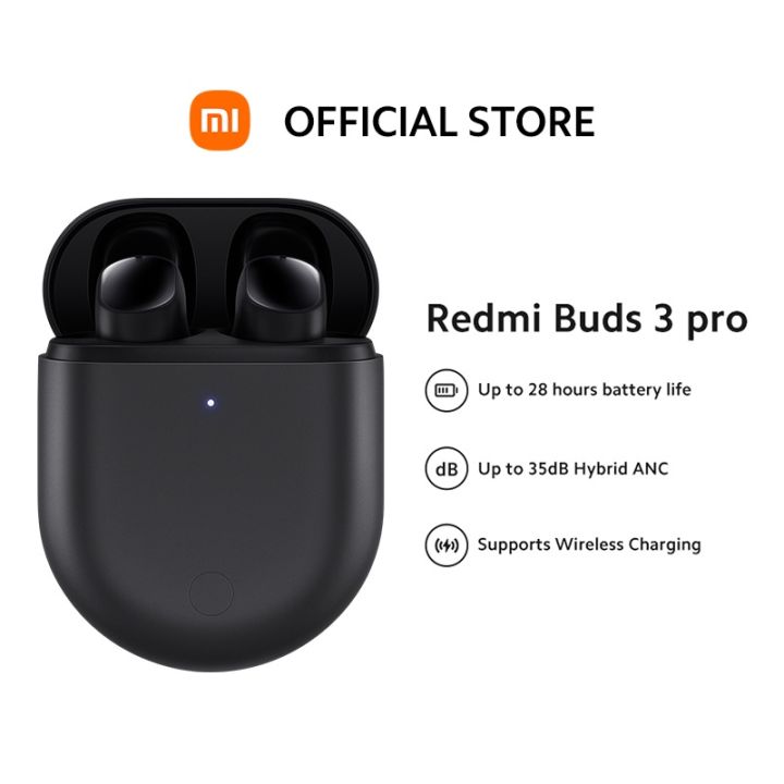 Xiaomi Redmi Buds 3 Pro True Wireless Airdots in-Ear Earbuds 35dB Smart  Noise Cancellation, 28 Hour Battery Life, Glacier Gray 