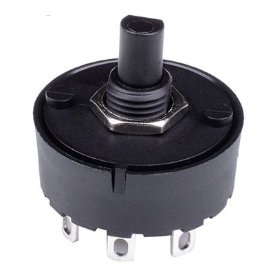 Round 6A 4 Position Rotary Switch 5pin Knob Switch Electric Oven 4 Gear Selector Power Switch Heater Temperature Control Switch