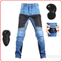 Summer Male Motorcycle Riding Pants Anti-drop Motorbike Jeans Protective Gear Protection Pants Stop Stone Motocross Trousers