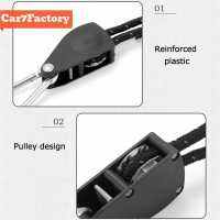 รอกปรับความตึง4มม. 4ม. ใหม่อุปกรณ์ที่ใช้ยึดเชือกลมสะท้อนแสงพร้อมคาราบิเนอร์สำหรับใช้ดึงออก