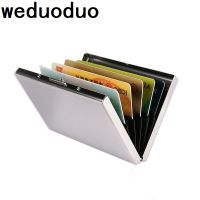 Weduoduo Stainless Steel Credit Card Holder Men Slim Anti Protect Travel ID Cardholder Women Rfid Wallet Metal Case Porte Carte