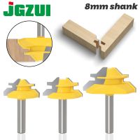 【DT】hot！ 3Pc 8MM 45 Lock Miter Router Bit Tenon Milling Cutter Woodworking Wood Tools