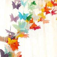 Paper Garland Wedding Butterfly Hanging Butterfly Hanging Party Banner - 3d Paper - Aliexpress