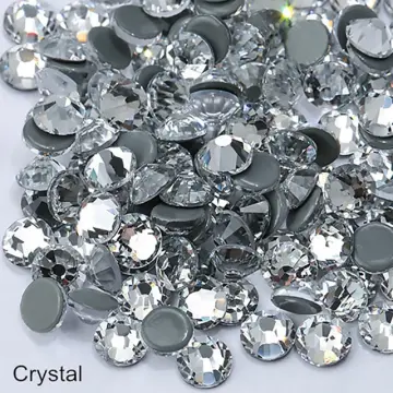 Glass Clear Hotfix Rhinestone Flat Back Iron On Strass Crystal