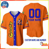 2023 new arrive- XZX180305  Custom personalized goofy dog DNEY Unisex Baseball Jersey 3D all over s-5xl