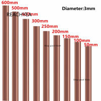 เส้นผ่านศูนย์กลาง 3 มม.ทองแดงรอบบาร์มิลลิ่งเชื่อมโลหะ 50-500 มม.ความยาวทองแดงบริสุทธิ์บาร์ยืดหยุ่น Conductive ทนทาน-fvdfbdxbgnxdd