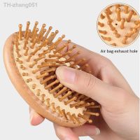 1PC Bamboo Hair Brush Scalp Massage Brush Airbag Massage Comb Wooden Comb Women Bamboo Cushion Anti-Static Hair Brush For Travel