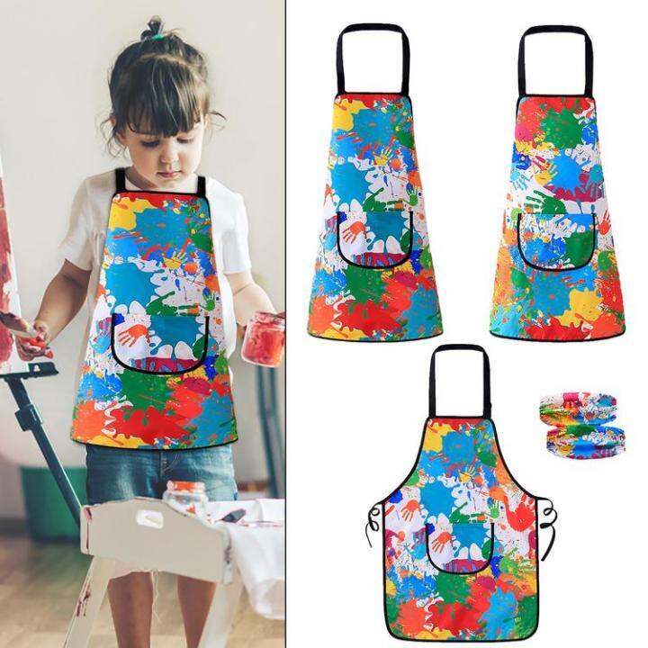 childrens-art-apron-waterproof-artist-painting-aprons-children-art-smocks-with-pocket-and-sleeves-for-age-3-11-kitchen-chef-aprons-for-cooking-baking-painting-well-made