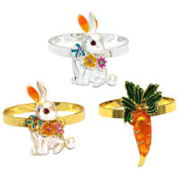 Napkin Rings Rabbit Pattern Napkin Buckle Great Table Decor for Easter Party Banquet Dinner Spring Table Decoration superb