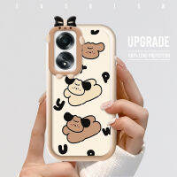 Case4you สำหรับ OPPO A58 4G A78 4G การ์ตูนน่ารักลูกสุนัขเคสโทรศัพท์มีลายมอนสเตอร์เปลือกเลนส์โทรศัพท์นุ่มเคสโทรศัพท์มือถือกันกระแทกฝาครอบป้องกัน