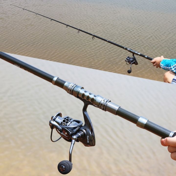 escopic-spinning-fishing-rod-set-carbon-fiber-fishing-pole-combo-with-13-1bb-spinning-fishing-reel-combo-free-spare-aluminum-spool