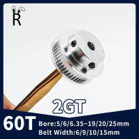 60T ฟัน GT2 Timing Pulley Synchronous ล้อ Bore 566.35 ~ 192025มม. 2M ฟันเข็มขัดกว้าง61015มม. 3D เครื่องพิมพ์อะไหล่2GT รอก