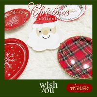 WishYou [พร้อมส่ง] ชุดจานกระดาษ คริสต์มาส ซานต้า ใช้แล้วทิ้ง ปาร์ตี้ ปิกนิก พร็อปถ่ายรูป Christmas Santa disposable paper plate party prop photoshoot