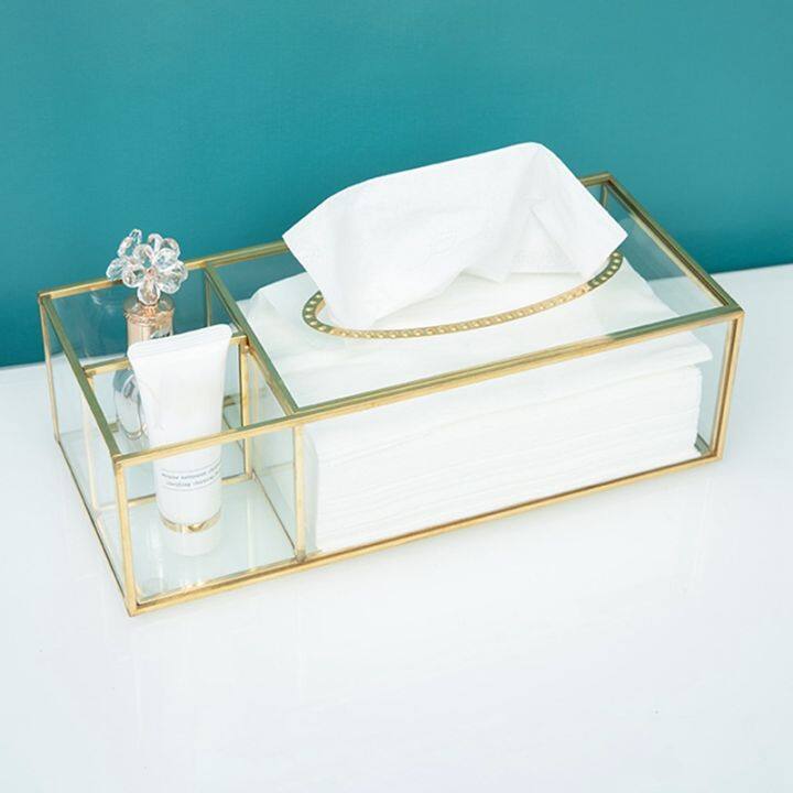 gold-tissue-box-rectangular-clear-glass-paper-tissue-box-for-home-tissue-dispenser-geometric-glass-tissue-box