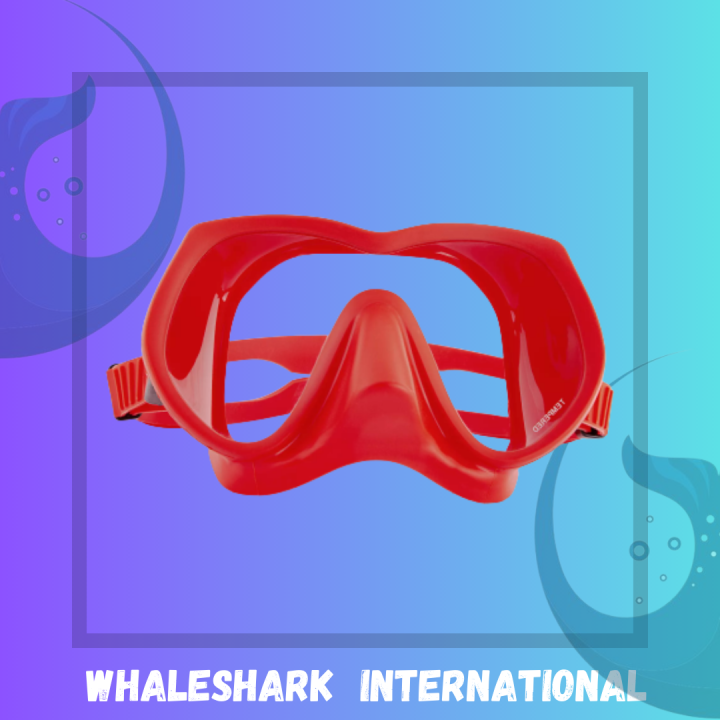 Poseidon Red Line Low Volume Diving Mask Lazada