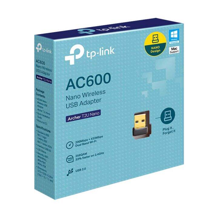 tp-link-archer-t2u-nano-ac600-nano-wireless-usb-adapter-อุปกรณ์เชื่อมต่อสัญญาณ-wireless-2-4ghz-5ghz-แบบ-usb