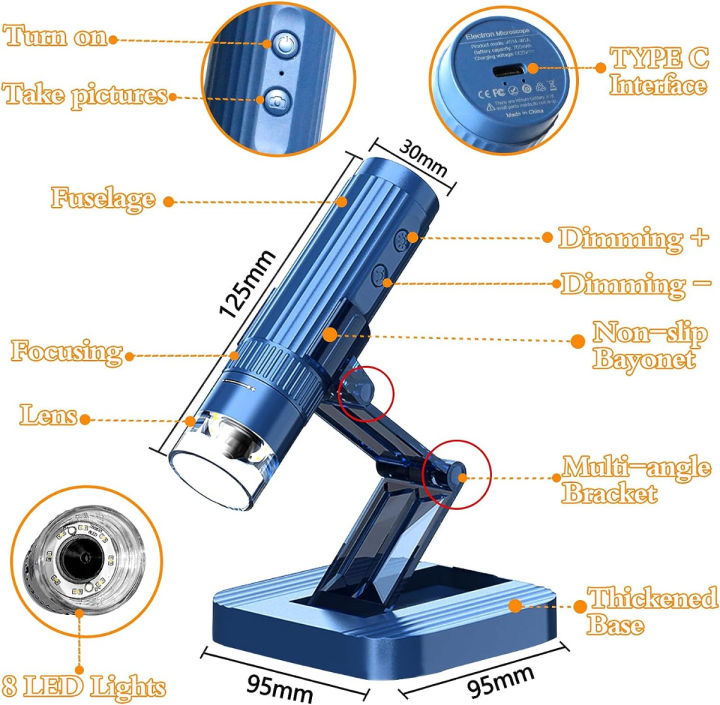 digital-microscope-50x-1000x-magnifying-coin-microscope-handheld-pocket-microscope-adults-kmdes-wifi-hd-usb-microscope-camera-8-led-lights-adjustable-suitable-for-mobile-phone-and-computer-blue-dm1s-w