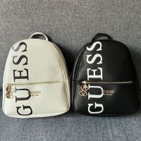 GUESS European and American trendy student schoolbag casual simple logo letter large capacity backpack bag female bag high value