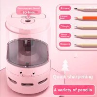 【YY】Electric Pen Sharpener Two-in-one Vacuuming Swivel Pen Multifunctional Electric Pen Sharpener Vacuum Cleaner Student Stationery