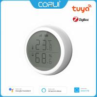 CORUI Tuya Smart ZigBee Temperature and Humidity Sensor With LCD Screen Display Work With Smart Life Alexa Google Home Gateway