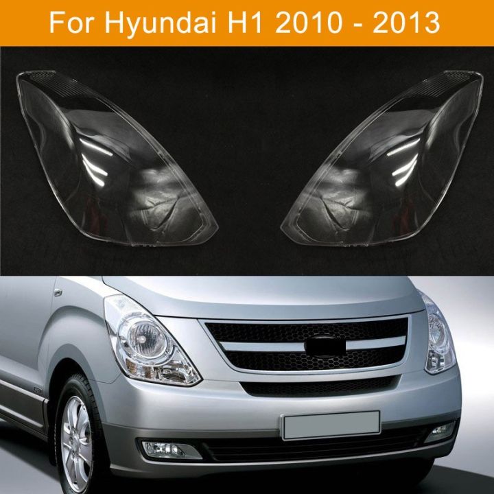 ไฟหน้ารถฝาครอบกระจกหลอดไฟหน้าที่ครอบโคมไฟรถยนต์สำหรับ-h1ฮุนได2010-2011-2012-2013