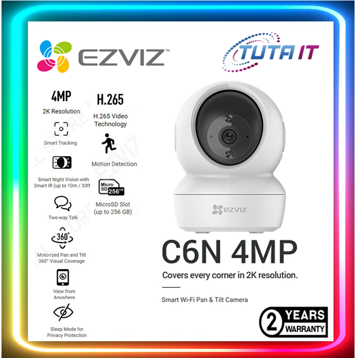 Ezviz C6n 4mp Smart Wi Fi Pan And Tilt Camera Lazada 