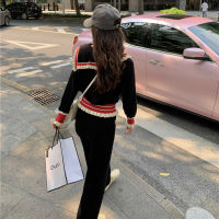 Joinyouth Fashion Two Piece Set Women Sweet Cropped Pullovers Tops Straight Wide Leg Pants Korean Knit Suit 2 Pcs Femme Roupas