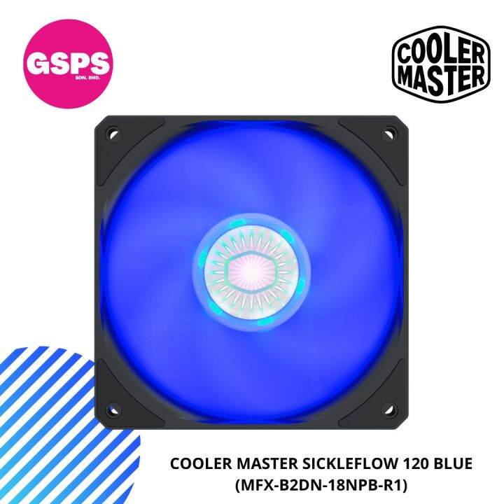 COOLER MASTER SICKLEFLOW 120 BLUE (MFX-B2DN-18NPB-R1) | Lazada