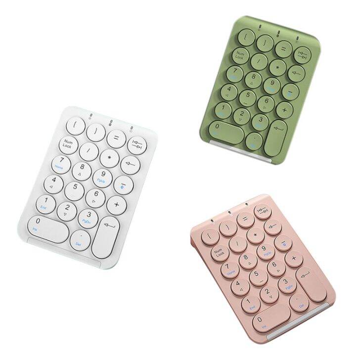 Wireless Number Pad Bluetooth Numeric Keypad Round Keycaps Numpad 22