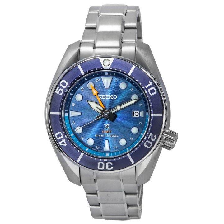 Seiko Prospex Sea Aqua Sumo GMT Blue Dial Solar Divers SFK001J1 200M ...